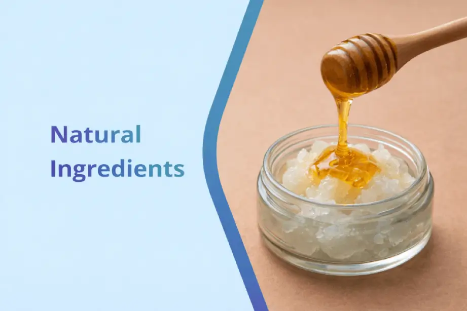 Ingredientes naturais incluindo mel para receita caseira que auxilia na saúde cerebral e sintomas de Alzheimer